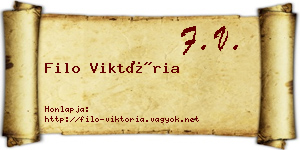 Filo Viktória névjegykártya