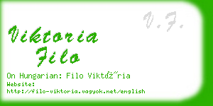 viktoria filo business card